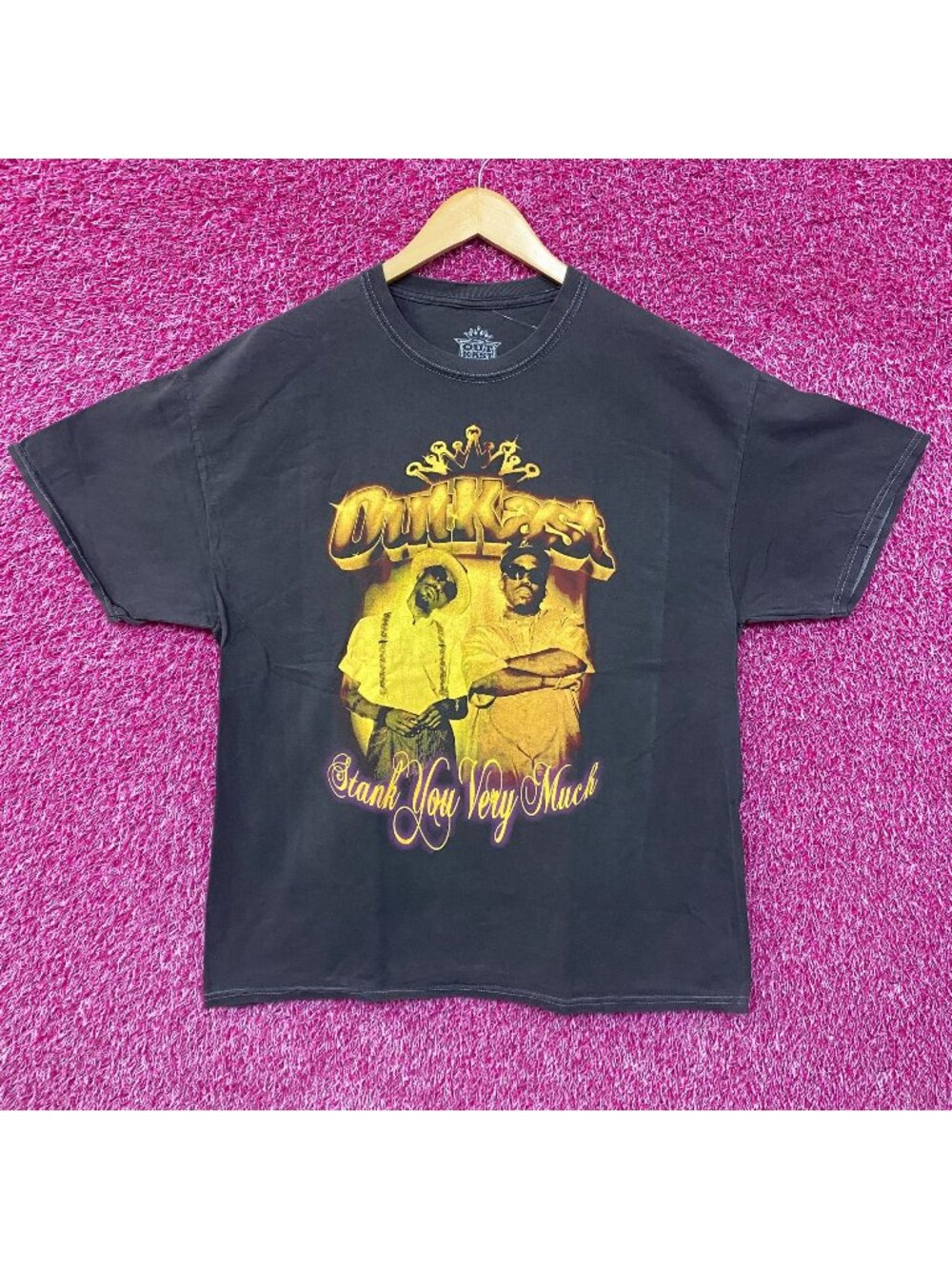 Outkast Stank You Very Much Stankonia Gold Album Rap Black Wash Tee Large